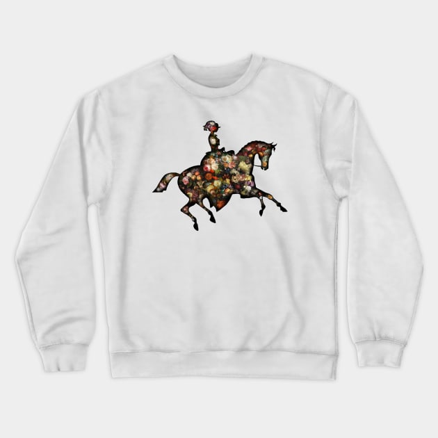 Vintage horse, Vintage woman Riding A Horse, Rider lady silhouette Crewneck Sweatshirt by PAULsPRINT